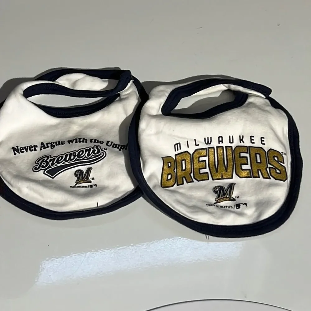 Milwaukee Brewers MLB Newborn Baby Bibs